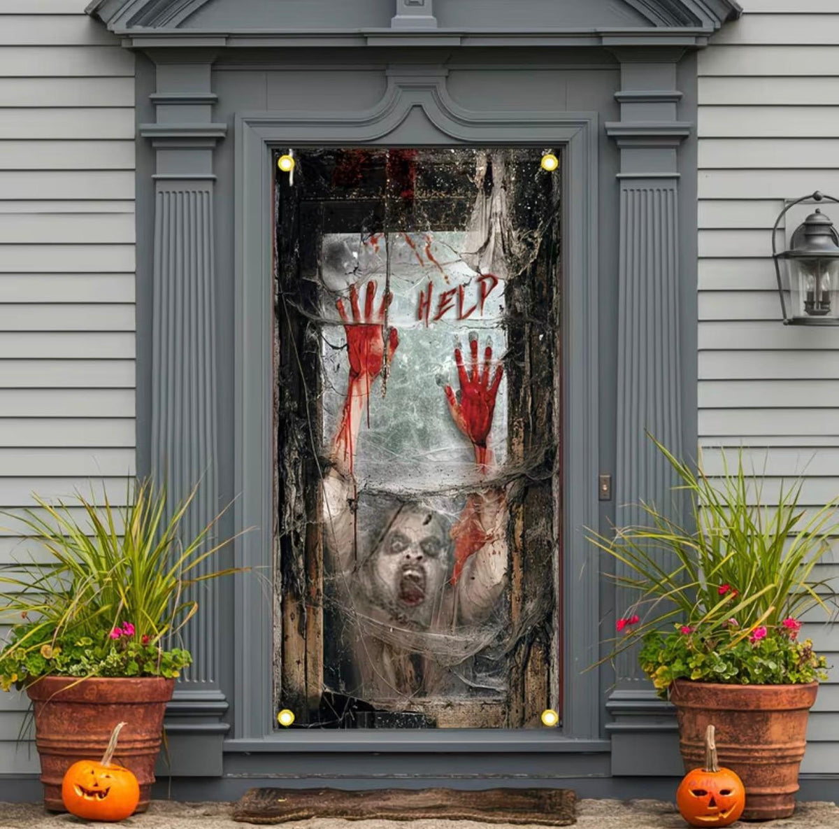 Haunted Window Decor Banner