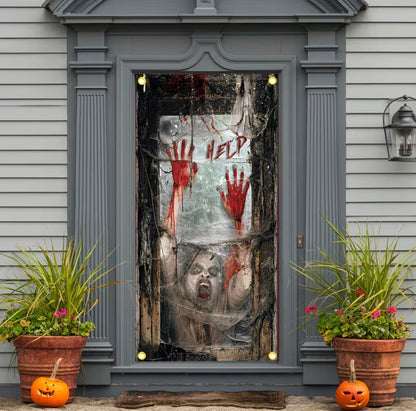 Haunted Window Decor Banner
