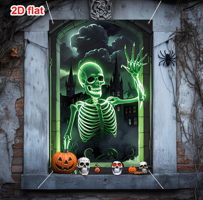 Haunted Window Decor Banner