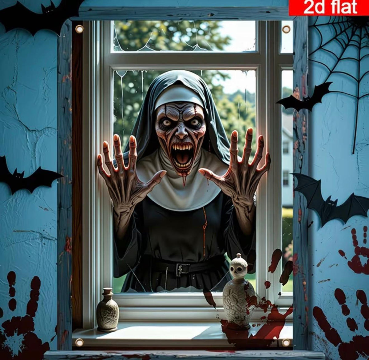Haunted Window Decor Banner