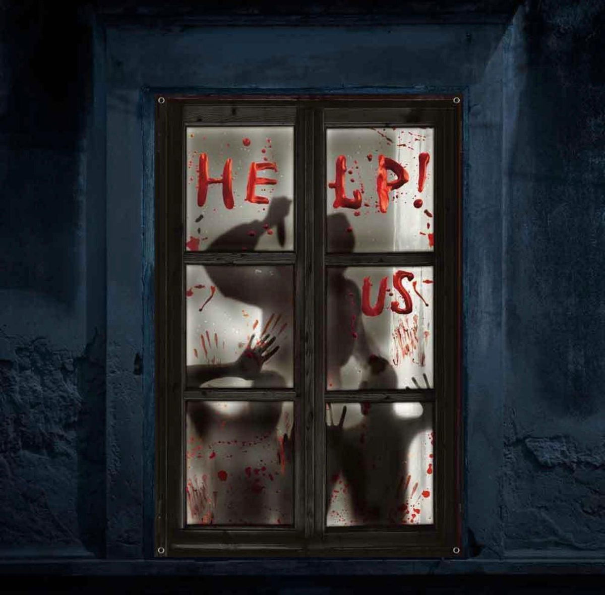 Haunted Window Decor Banner