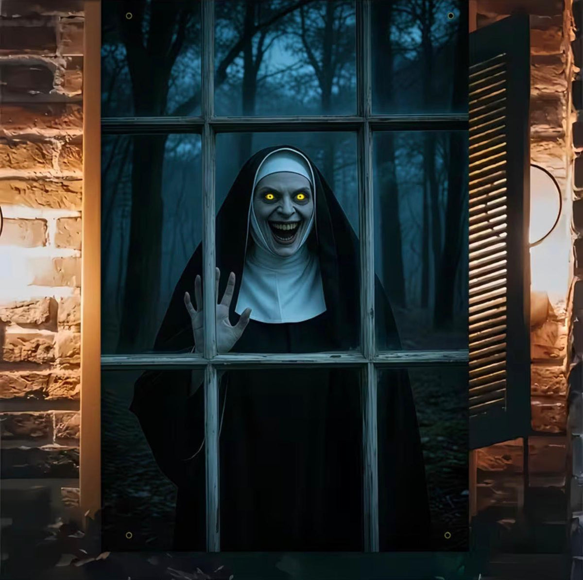 Haunted Window Decor Banner