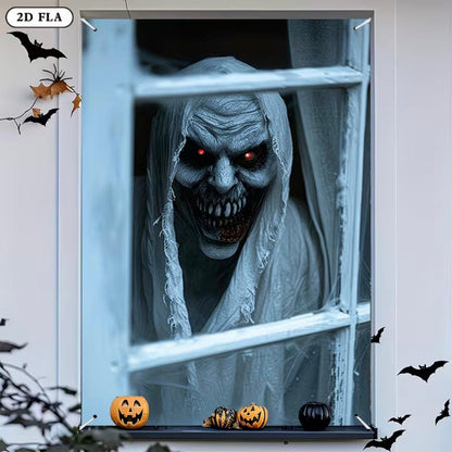 Haunted Window Decor Banner