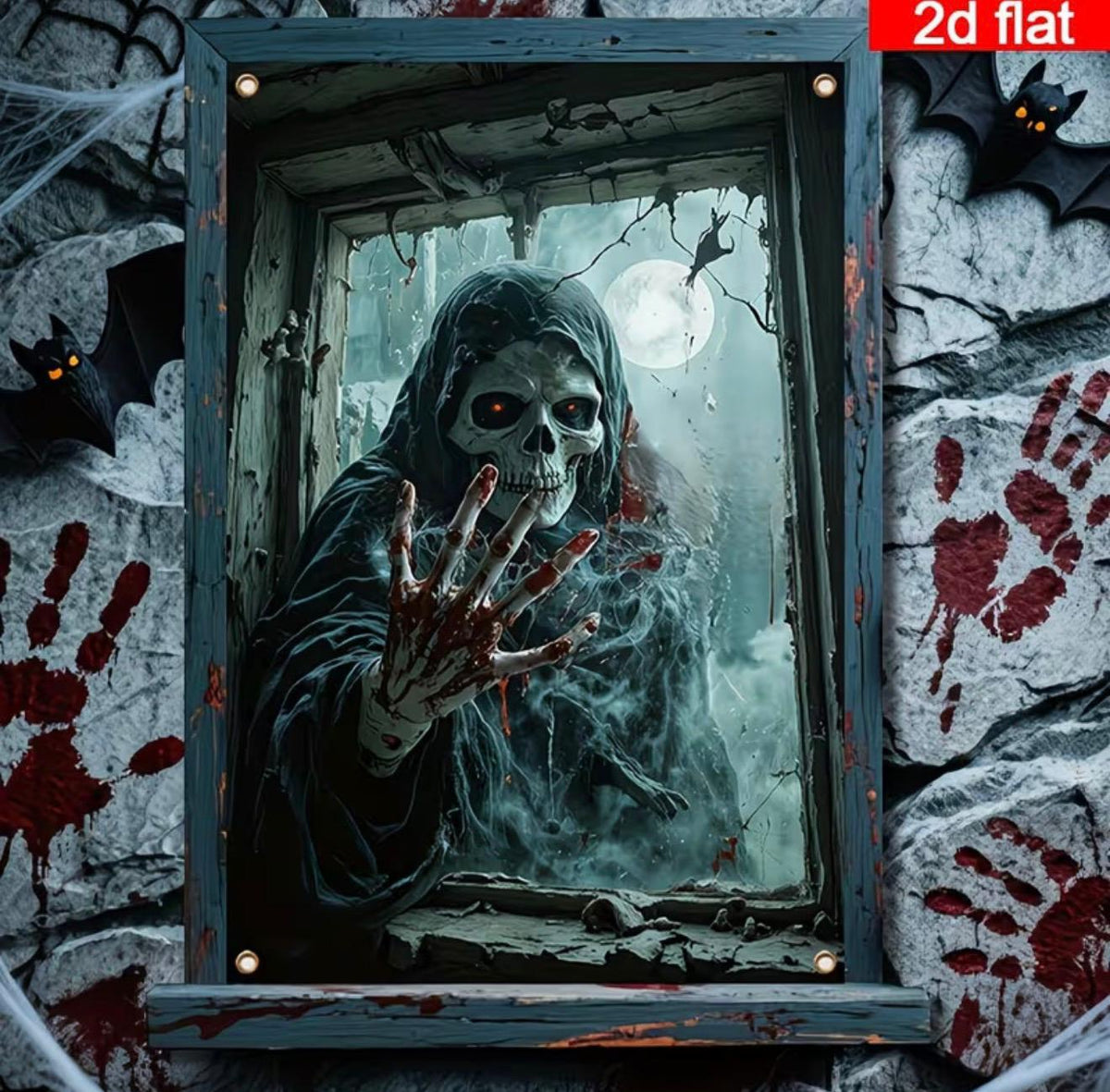 Haunted Window Decor Banner