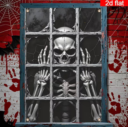 Haunted Window Decor Banner