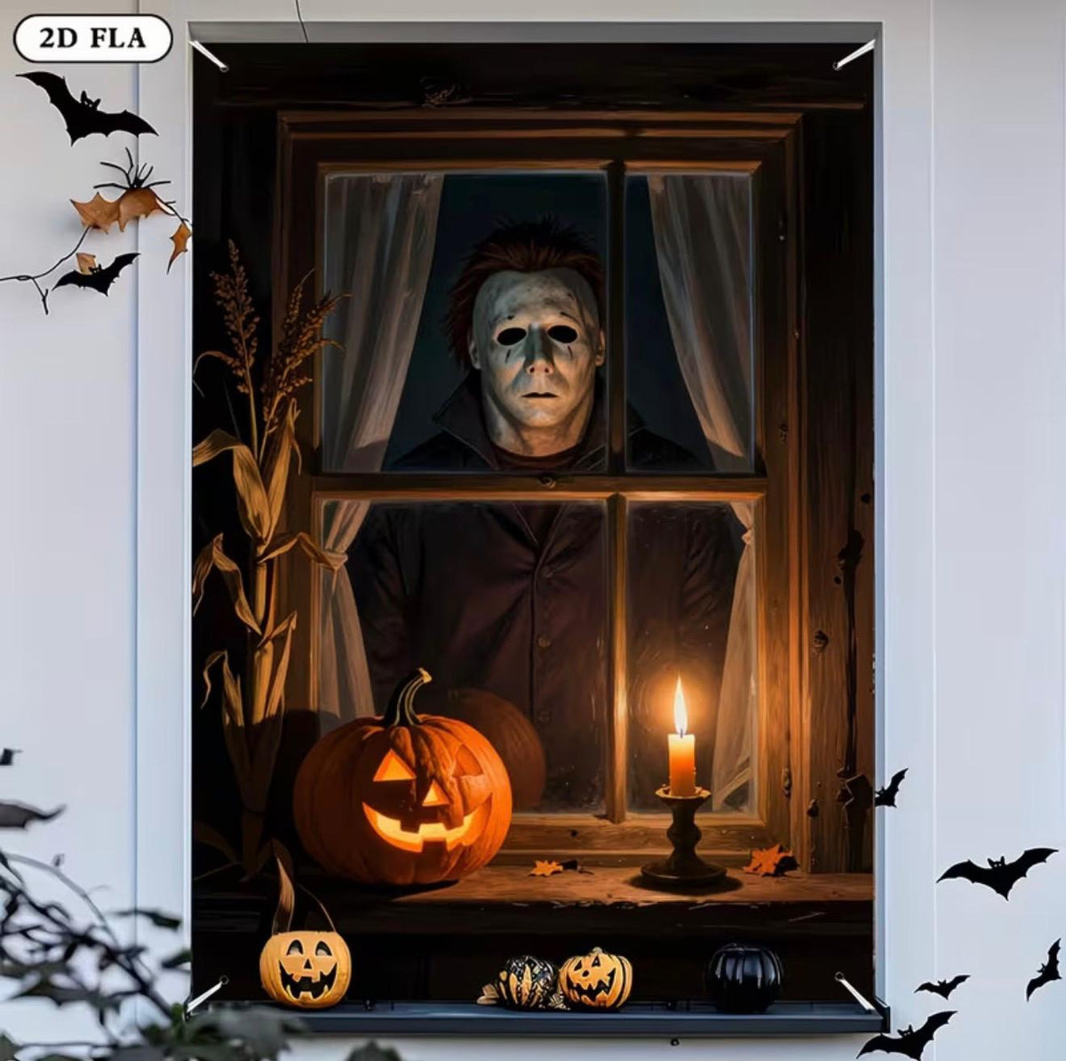 Haunted Window Decor Banner