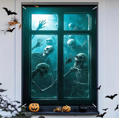 Haunted Window Decor Banner