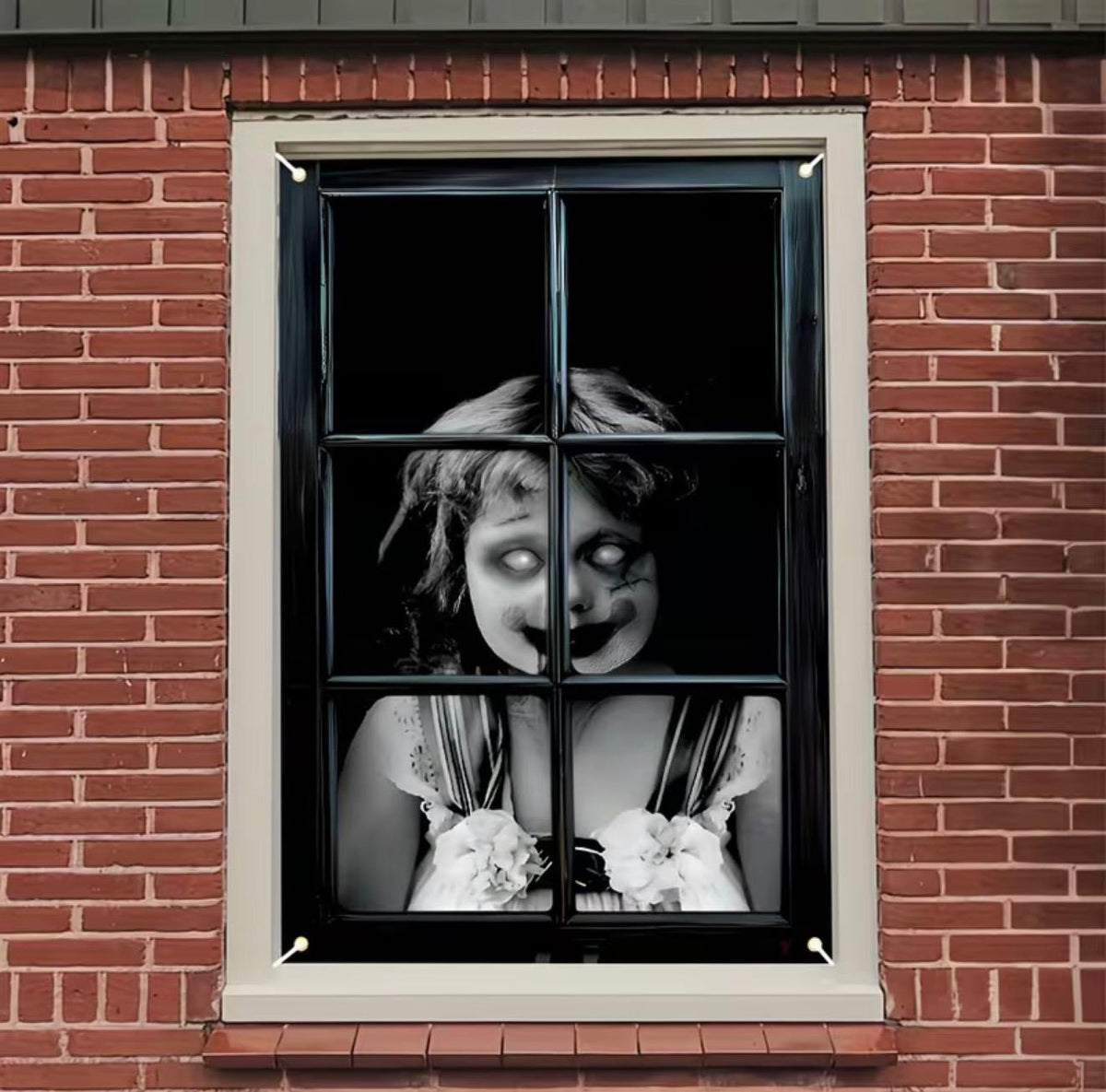 Haunted Window Decor Banner