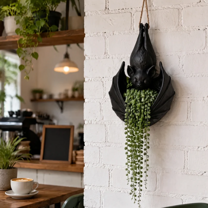 The Midnight Bloom Bat Planter