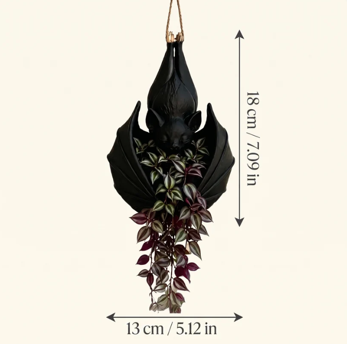 The Midnight Bloom Bat Planter