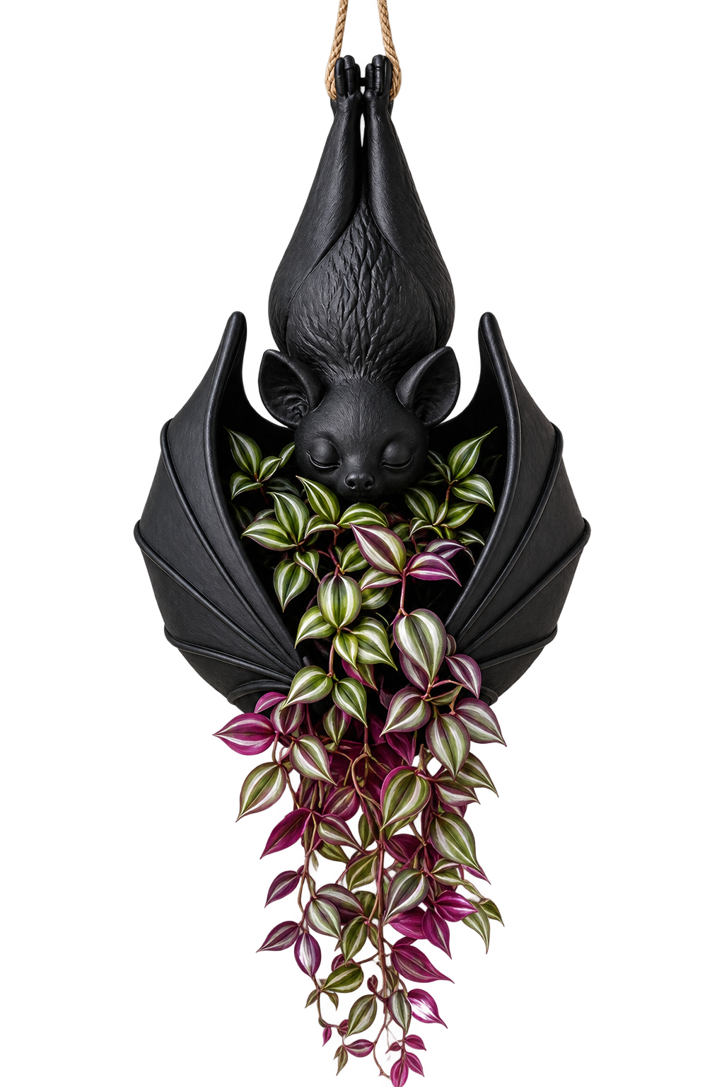 The Midnight Bloom Bat Planter