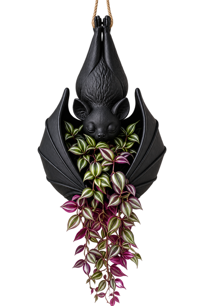 The Midnight Bloom Bat Planter