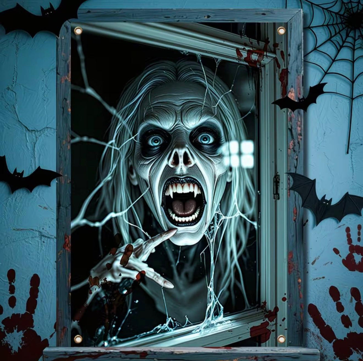 Haunted Window Decor Banner